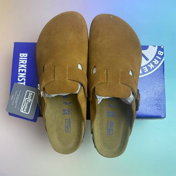 Birkenstock Boston Soft Footbed Sandals: Adjustable Suede Comfort (Narrow Fit) - Picture 3 of 5